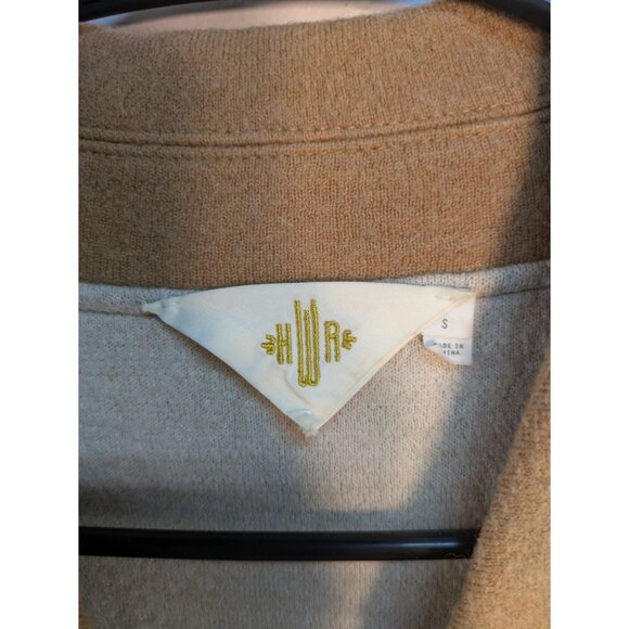 Anthro HWR Womens Tan Double-Breasted Sweater Wool Blend Jacket, Size S - Picture 12 of 15